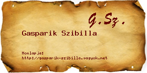 Gasparik Szibilla névjegykártya